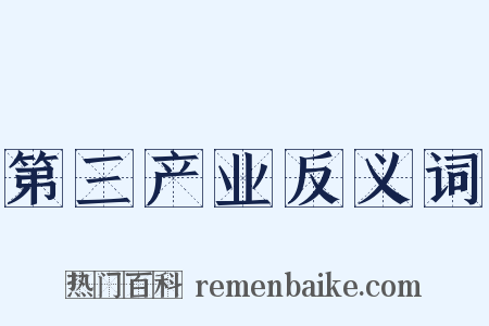 第三产业反义词是什么意思的图片